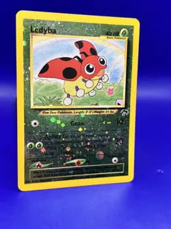 2001 Pokemon Card Southern Islands Reverse Holo Ledyba 07/18 LP - Image 4