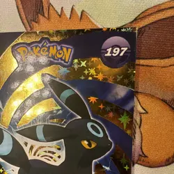 Gold Box Hit Holo Umbreon Textured Shinny Database Non-TCG Pokemon Card - Image 4
