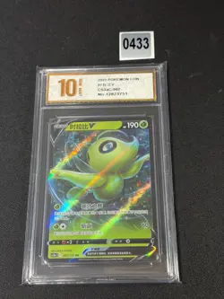 Pokemon Chinese TCG Card Sword & Shield Celebi V CS3aC 007/125 RR Grade 10 - Image 1