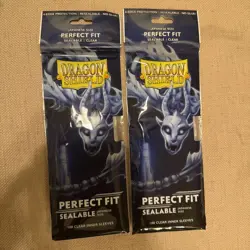 Dragon Shield 200 Japanese Size Perfect Fit Sealable Inner Card Sleeves Clear 5706569132514 - Image 1