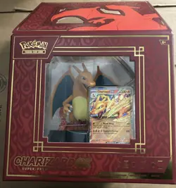 4 Sets Of Charizard Ex Super Premium Collection Box Figure, Promo Cards No Packs - Image 1