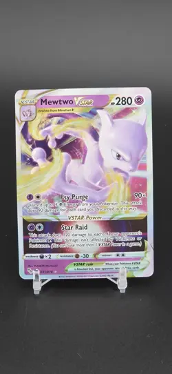 Pokemon TCG Mewtwo VSTAR Holo Ultra Rare Card 031/078 Near Mint Condition - Image 1
