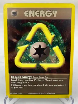 Recycle Energy WotC 2002 League Promo Holo Pokemon Card - Moderately Played - Image 1