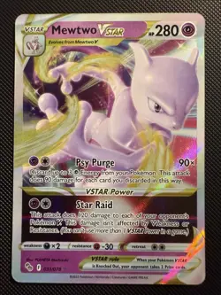 Pokemon Mewtwo VSTAR Holo Ultra Rare TCG Card 031/078 Mint - Image 1
