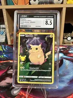 Pokemon TCG Celebrations Holo 005/025 CGC 8.5 Graded Card Chunky Pikachu - Image 1