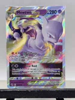 Pokemon TCG Mewtwo VSTAR Holo Ultra Rare Card 031/078 Near Mint Condition - Image 1