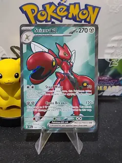 Pokemon Scizor ex 195/162 Temporal Forces Holo Rare Full Art Card - Image 1