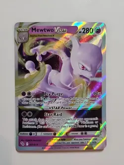 Pokemon Go Mewtwo VSTAR Holo Card 031/078 Ultra Rare TCG - Image 1
