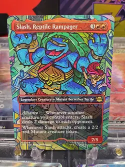 Slash Reptile Rampager 0208 Rare Non Foil Borderless MTG TMNT - Image 1