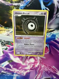 Unown (M) 66/123 Mysterious Treasures Pokemon TCG - Image 1