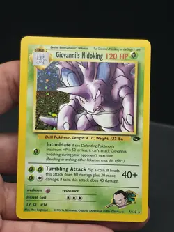Pokemon TCG Giovanni's Nidoking Gym Challenge Holo Card 7/132 Unlimited Rare - Image 2