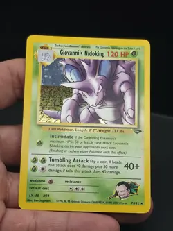 Pokemon TCG Giovanni's Nidoking Gym Challenge Holo Card 7/132 Unlimited Rare - Image 3