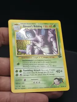 Pokemon TCG Giovanni's Nidoking Gym Challenge Holo Card 7/132 Unlimited Rare - Image 4