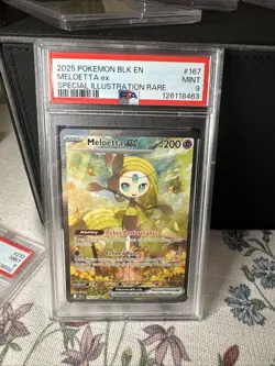 2025 Pokemon BLK EN Special Illustration Rare Meloetta ex SIR PSA 9 MINT - Image 1