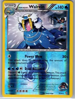 Team Aqua's Walrein 5/34 Reverse Holo Double Crisis - Pokemon Card - NM - Image 1