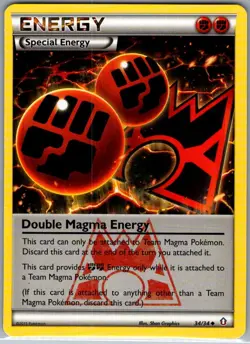 Double Magma Energy 34/34 Non Holo Double Crisis - Pokemon Card - NM - Image 1