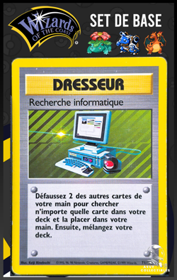 Carte Pokemon Recherche Informatique 71/102 Rare Set De Base Wizards FR - Image 1
