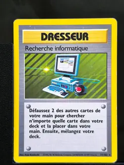 Carte Pokemon Recherche Informatique 71/102 Rare Set De Base Wizards FR - Image 2