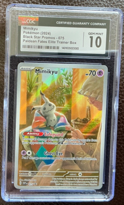 #075 MIMIKYU 2024 Pokemon SVP EN BLACK STAR PROMO Paldean Fates ETB CGC 10 💎 - Image 1