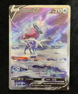 Pokemon TCG Suicune v GG38/GG70 Crown Zenith Ultra Rare Holo Full Art - Image 1
