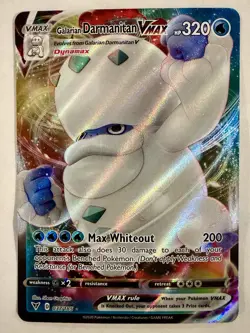 Pokemon TCG Vivid Voltage Galarian Darmanitan VMAX 37/185 Ultra Rare Holo - Image 2