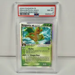2006 Pokemon Dragonite ex Holo #91 PSA 8 NM-MT | Dragon Frontiers Delta Species - Image 1