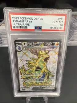Pokemon Obsidian Flames Tyranitar EX 211/197 Ultra Rare Holo PSA 10 - Image 1