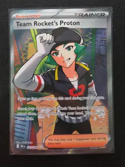 Pokemon TCG Team Rockets Proton Trainer 227/182 NM/M Full Art - Image 1
