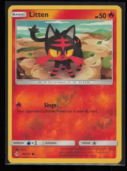 Litten 26/214 Pokemon Unbroken Bonds Common Near Mint Reverse Holo - Image 1