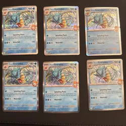 Misty’s Gyarados 049/182 Holo Rare Lot x6 Destined Rivals SV10 Pokemon NM Bundle - Image 1