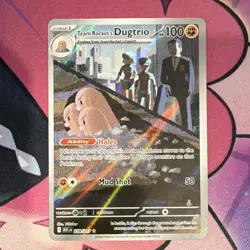 Pokemon Team Rocket's Dugtrio 239/217 ASC Rare Full Art Holo Stage 1 100 HP 50 - Image 1