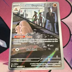 Pokemon Team Rocket's Dugtrio 239/217 ASC Rare Full Art Holo Stage 1 100 HP 50 - Image 2