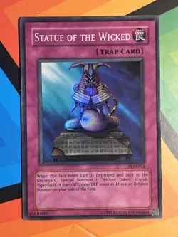 Yugioh Statue of the Wicked PGD-046 Super Rare Unl (NM) - Image 1