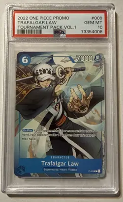 2022 One Piece Promo #009 Trafalgar Law Tournament Pack Vol. 1 PSA 10 GEM MINT - Image 1