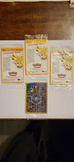 Pokemon TCG 2000 Movie Promo’s Card’s Ancient Mew & 3 x legendary birds set - Image 1
