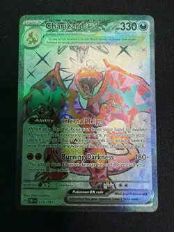 Pokemon TCG Charizard EX Sv03: Obsidian Flames Holo Ultra Rare Card 215/197 - Image 1