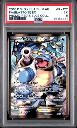 Pokemon Card TCG Blastoise EX XY122 Full Art XY Black Star Promo 2016 Holo PSA 5 - Image 3