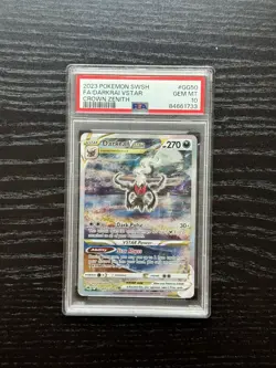 2023 POKEMON SWORD & SHIELD CROWN ZENITH #GG50 FULL ART/DARKRAI VSTAR PSA 10 - Image 1