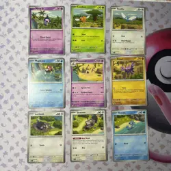 Pokemon Trading Card Game Lot of 9 Mixed Cards Teeziro Connected Art Cards - Image 1