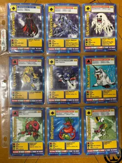 1999 Digimon Trading Card Lot of 120, 5 Holos, 9 1st Editions, Lightly Played - Image 2