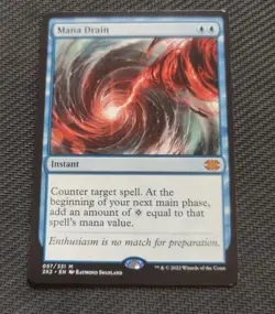 MTG Magic: The Gathering Mana Drain Double Masters 2022 Mythic Blue Instant Card - Image 1