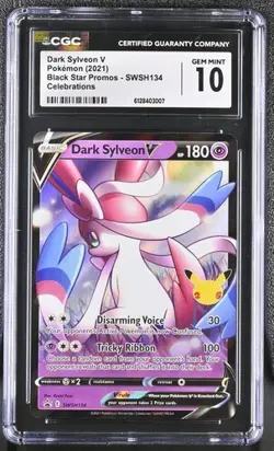Dark Sylveon V SWSH134 SWSH: Sword & Shield Promo Cards Holo CGC 10 - Image 1