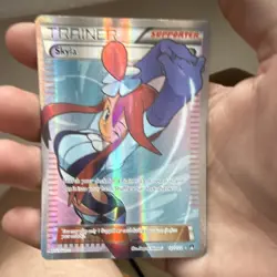 Pokemon Skyla 122/122 Breakpoint Ultra Rare Full Art Holo Trainer Card - Image 1