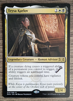 MTG ~ Teysa Karlov ~ Ravnica Allegiance (212/259) ~ Rare ~ Limited Play Stamp - Image 1