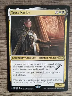 MTG ~ Teysa Karlov ~ Ravnica Allegiance (212/259) ~ Rare ~ Limited Play Stamp - Image 2