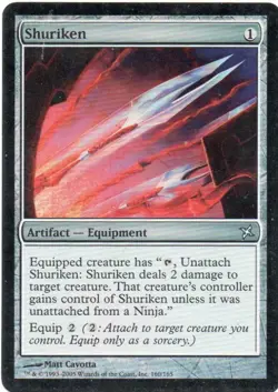MTG: Betrayers of Kamigawa: Foil Shuriken: Lightly Played Condition - Image 1