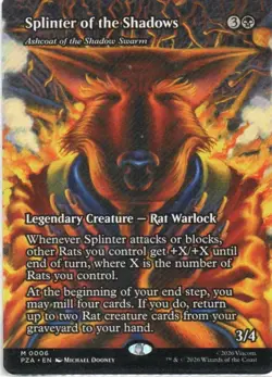 MTG: TMNT Source Material: Borderless Splinter of the Shadows: LP Condition - Image 1