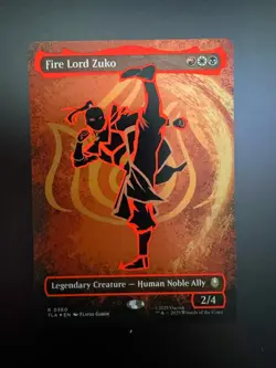 1x Fire Lord Zuko ~~ Borderless - Neon Ink - Foil NM-Mint, English TLA - Image 1