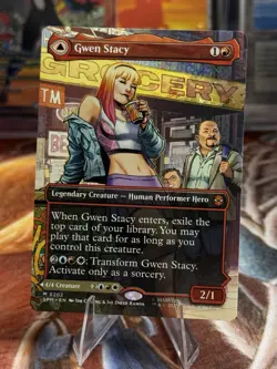 Gwen Stacy (0202) Borderless Marvel's Spider-Man MTG NM - Image 1