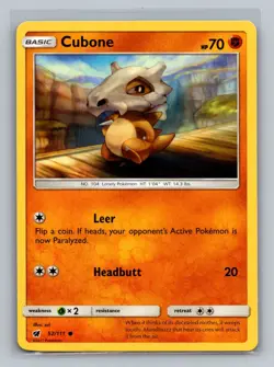 Cubone 52/111 Common Crimson Invasion Pokemon Near Mint - Image 1